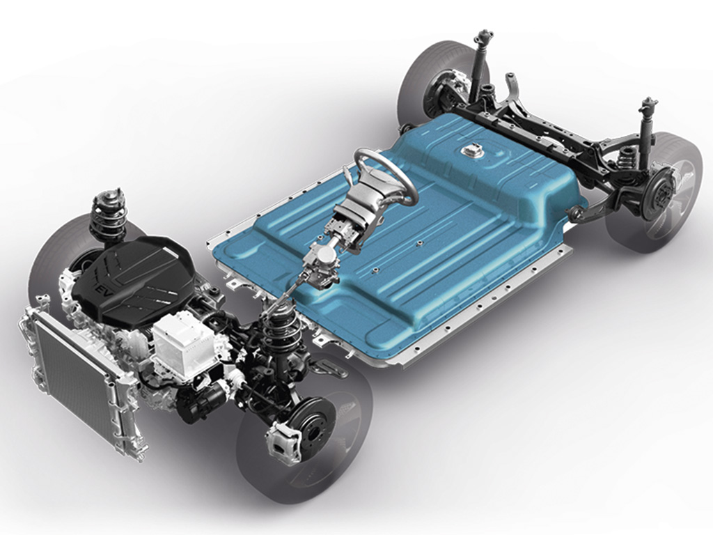 Hyundai Kona Electric | akuplokid on autosse integreeritud eriti ruumisäästlikult
