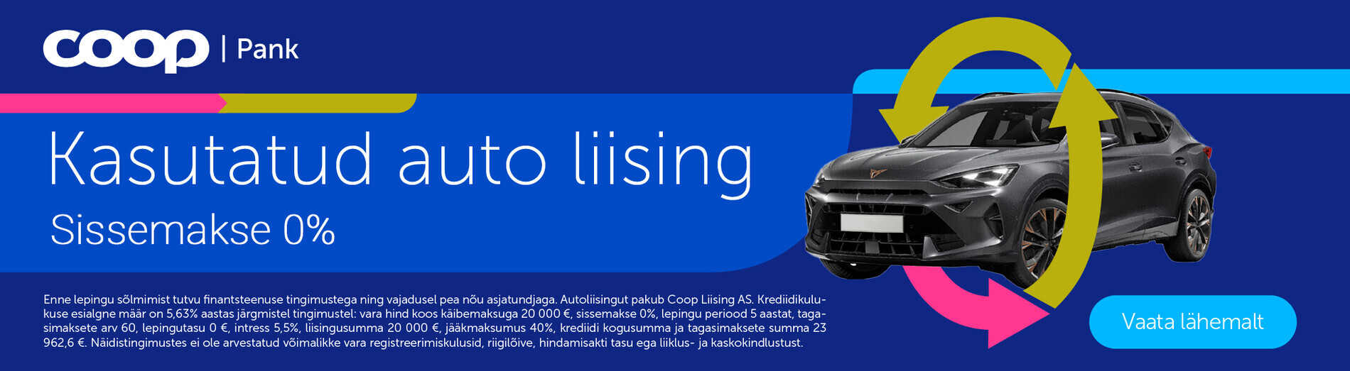 Kasutatud autode liising (COOP Pank)