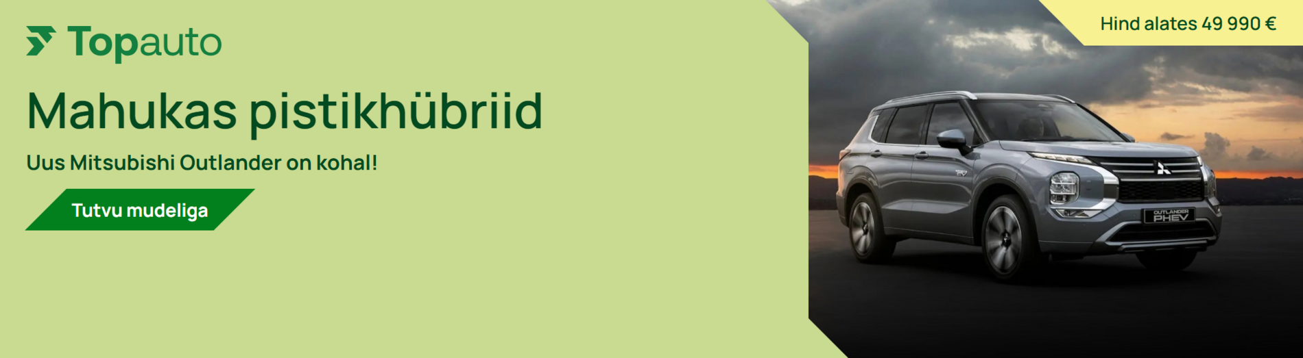 Uus Mitsubishi Outlander PHEV on kohal!